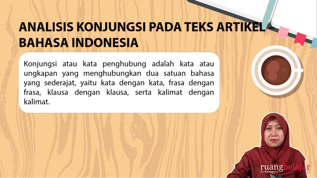 Video Belajar Analisis Konjungsi Pada Teks Artikel Bahasa Indonesia