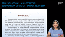 Analisis Laporan Hasil Observasi Berdasarkan Struktur