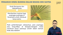 Pengaruh Hindu Buddha dalam Seni Sastra