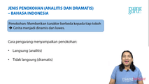 Jenis Penokohan (Analitis dan Dramatis) pada Novel