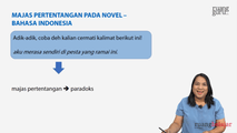 Majas Pertentangan pada Novel