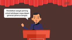 Kegiatan yang memberikan nasehat dan petunjuk-petunjuk sementara ada audiensi yang bertindak sebagai pendengar disebut