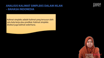 Analisis Kalimat Simpleks dalam Iklan