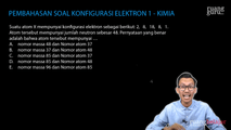 Pembahasan Soal Konfigurasi Elektron 1