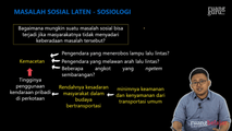 Masalah Sosial yang Bersifat Laten