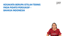 Kosakata berupa Istilah Teknis pada Pidato Persuasif