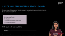 Uses of Simple Present Tense Review