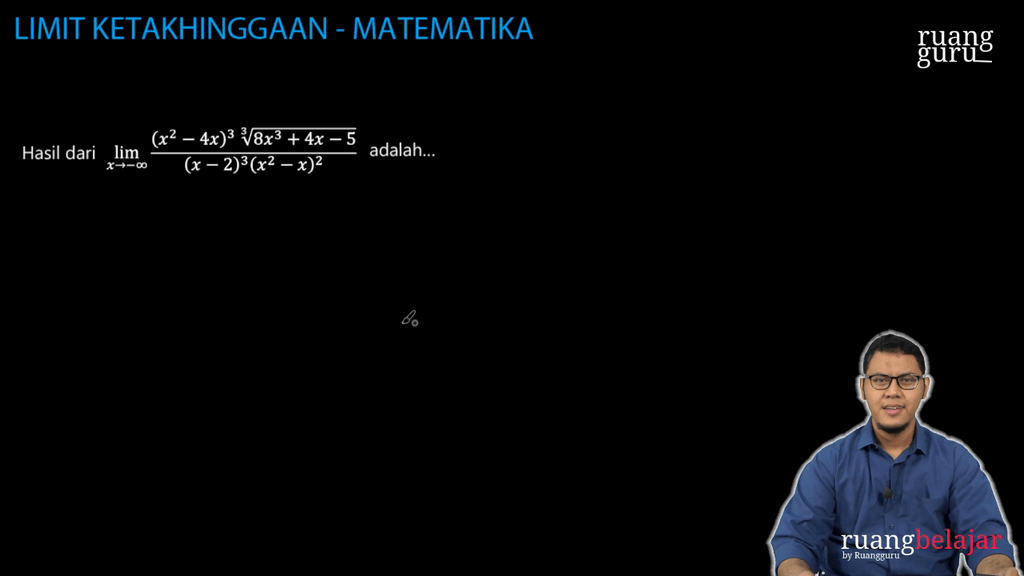 Video belajar Latihan Soal 7 Limit Matematika Wajib dan Minat untuk
