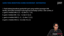 Latihan Soal Garis yang Memotong Sumbu Koordinat