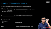 Giving Suggestion Review