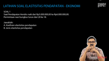 Latihan Elastisitas Pendapatan