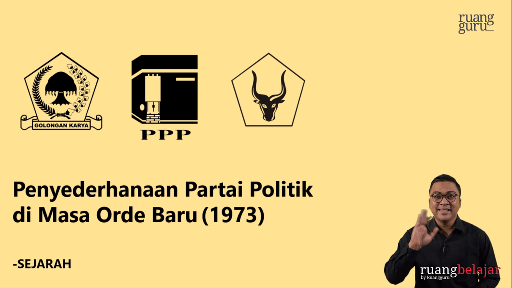 Video Belajar Penyederhanaan Partai Politik Di Masa Orde Baru Sejarah Indonesia Untuk