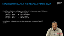 Soal Pengaruh Katalis terhadap Laju Reaksi