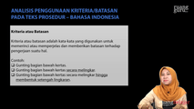 Analisis Penggunaan Kriteria atau Batasan pada Teks Prosedur