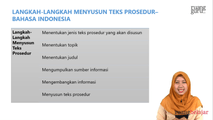 Langkah-Langkah Menyusun Teks Prosedur
