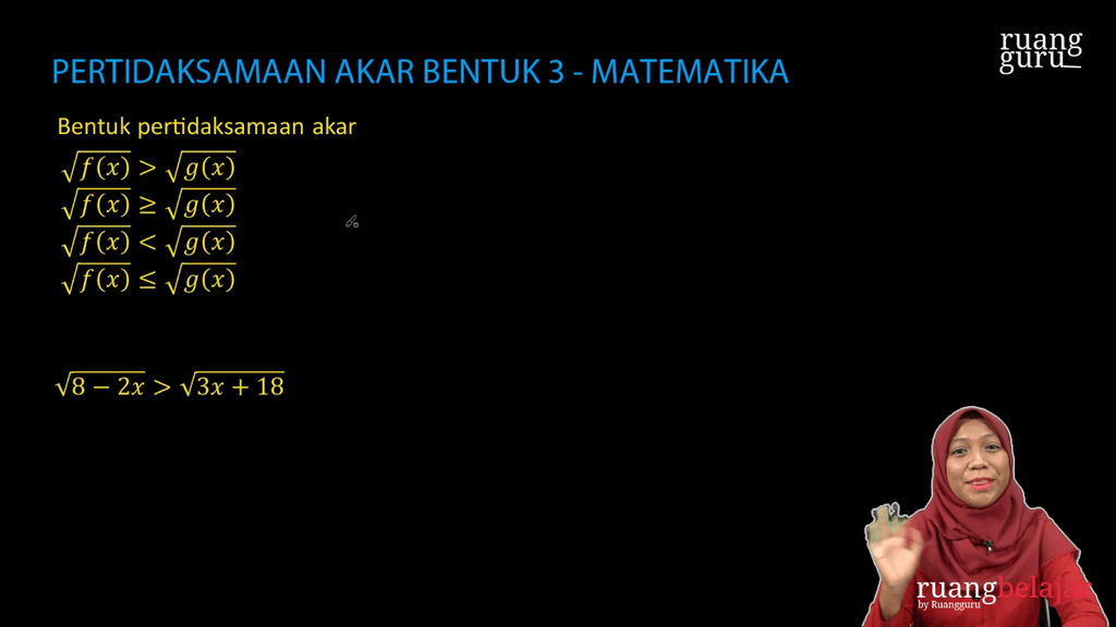 Video Belajar Pertidaksamaan Irasional Bentuk Akar 3 Matematika Untuk