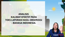 Analisis Kalimat Efektif pada Teks Laporan Hasil Observasi