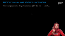 Latihan Soal Pertidaksamaan Irasional (Bentuk Akar) 2