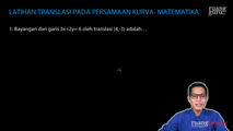 Latihan Translasi Pada Persamaan Kurva