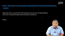 Soal Hubungan Konsentrasi dengan Pengenceran