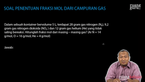 Soal Penentuan Fraksi Mol dari Campuran Gas