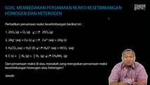 Soal Membedakan Persamaan Reaksi Kesetimbangan Homogen dan Heterogen