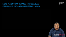 Soal Penentuan Tekanan Parsial dari Reaksi pada Keadaan Tetap