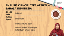 Analisis Ciri-Ciri Teks Artikel