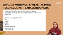 Analisis Konjungsi Kausalitas Teks Negosiasi