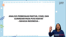 Analisis Perbedaan Pantun, Syair, dan Gurindam pada Puisi Rakyat