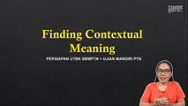 Video 8 Finding Contextual Meaning