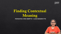 Video 9 Finding Contextual Meaning