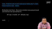 Soal Penentuan Asam dan Basa Menurut Lewis pada Reaksi Ion