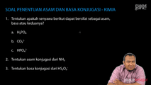 Soal Penentuan Asam dan Basa Konjugasi