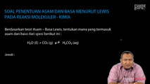 Soal Penentuan Asam dan Basa Menurut Lewis pada Reaksi Molekuler
