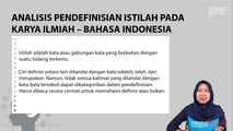 Analisis Pendefinisian Istilah pada Karya Ilmiah