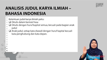 Analisis Judul Karya Ilmiah