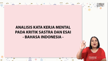 Analisis Kata Kerja Mental pada Kritik Sastra dan Esai