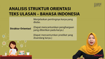 Analisis Struktur Orientasi Teks Ulasan