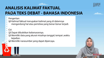 Analisis Kalimat Faktual pada Teks Debat