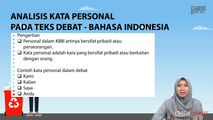 Analisis Kata Personal pada Teks Debat