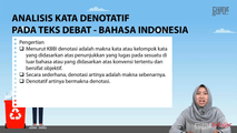 Analisis Kata Denotatif pada Teks Debat