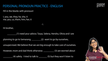 Personal Pronoun Practice