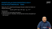 Soal Penentuan pH dari Konsentrasi Ion H+ dalam Kesetimbangan