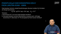 Soal Penentuan pH dari Konsentrasi Ion H+ pada Larutan Asam