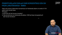 Soal Penentuan pOH dan pH dari Konsentrasi Ion OH- pada Larutan Basa