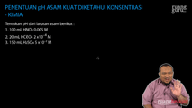 Soal Penentuan pH Asam Kuat Diketahui Konsentrasi