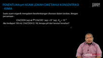 Soal Penentuan pH Asam Lemah Diketahui Konsentrasi