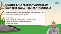 Analisis Kata Keterangan Waktu pada Teks Fabel atau Legenda
