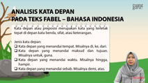 Analisis Kata Depan pada Teks Fabel atau Legenda